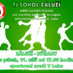 Plakát, zápas st. žáků Záluží vs Nýřany